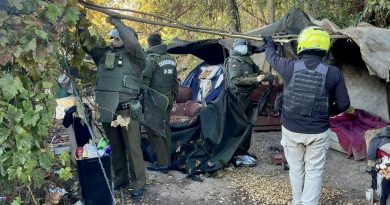 DESMANTELAN RUCOS QUE PERSONAS EN SITUACIÓN DE CALLE HABÍAN LEVANTADO EN PREDIO AGRICOLA EN EL SECTOR ALBORADA