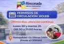 ESTE MARTES VENCE EL PLAZO PARA RENOVAR EL PERMISO DE CIRCULACIÓN 2026