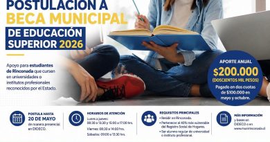 ESTE MIÉRCOLES SE ABRE POSTULACIÓN A BECA MUNICIPAL DE EDUCACIÓN SUPERIOR 2026
