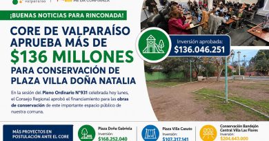 CORE DE VALPARAÍSO APRUEBA MÁS DE $136 MILLONES PARA CONSERVACIÓN DE PLAZA VILLA DOÑA NATALIA