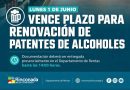 REITERAN LLAMADO A RENOVAR LAS PATENTES DE ALCOHOLES