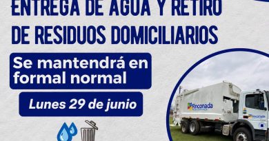 REPARTO DE AGUA Y RETIRO DE RESIDUOS DOMICILIARIOS SE MANTENDRÁ EN FORMA NORMAL EN ESTE FIN DE SEMANA LARGO