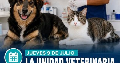 UNIDAD VETERINARIA MUNICIPAL NO ATENDERÁ EL JUEVES 9 DE JULIO