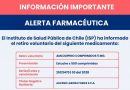 CESFAM RINCONADA INFORMA QUE NO DISPENSA LOTE DE AMLODIPINO INCLUIDO EN ALERTA DEL ISP