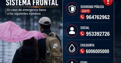 MUNICIPIO RECUERDA NÚMEROS DE EMERGENCIA DISPONIBLES DURANTE EL SISTEMA FRONTAL