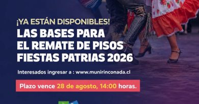 SE ABRIÓ PROCESO DE POSTULACIÓN Y REMATE PARA FONDAS Y RAMADAS DE FIESTAS PATRIAS 2026