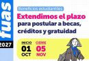 EXTIENDEN HASTA EL 5 DE NOVIEMBRE PLAZO PARA POSTULAR A GRATUIDAD, BECAS Y CRÉDITOS DE EDUCACIÓN SUPERIOR
