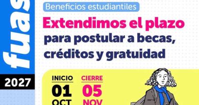 EXTIENDEN HASTA EL 5 DE NOVIEMBRE PLAZO PARA POSTULAR A GRATUIDAD, BECAS Y CRÉDITOS DE EDUCACIÓN SUPERIOR
