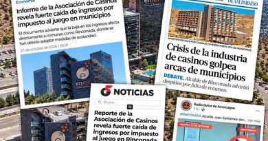 MEDIOS NACIONALES, REGIONALES Y DEL VALLE DESTACAN CRISIS DE LOS CASINOS Y SU IMPACTO EN RINCONADA